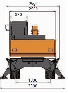 Kích thước máy đào lovol