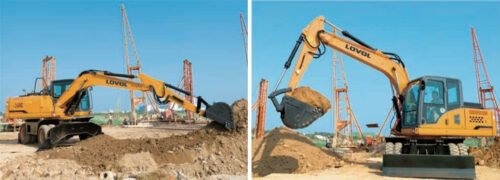 Máy đào bánh lốp 